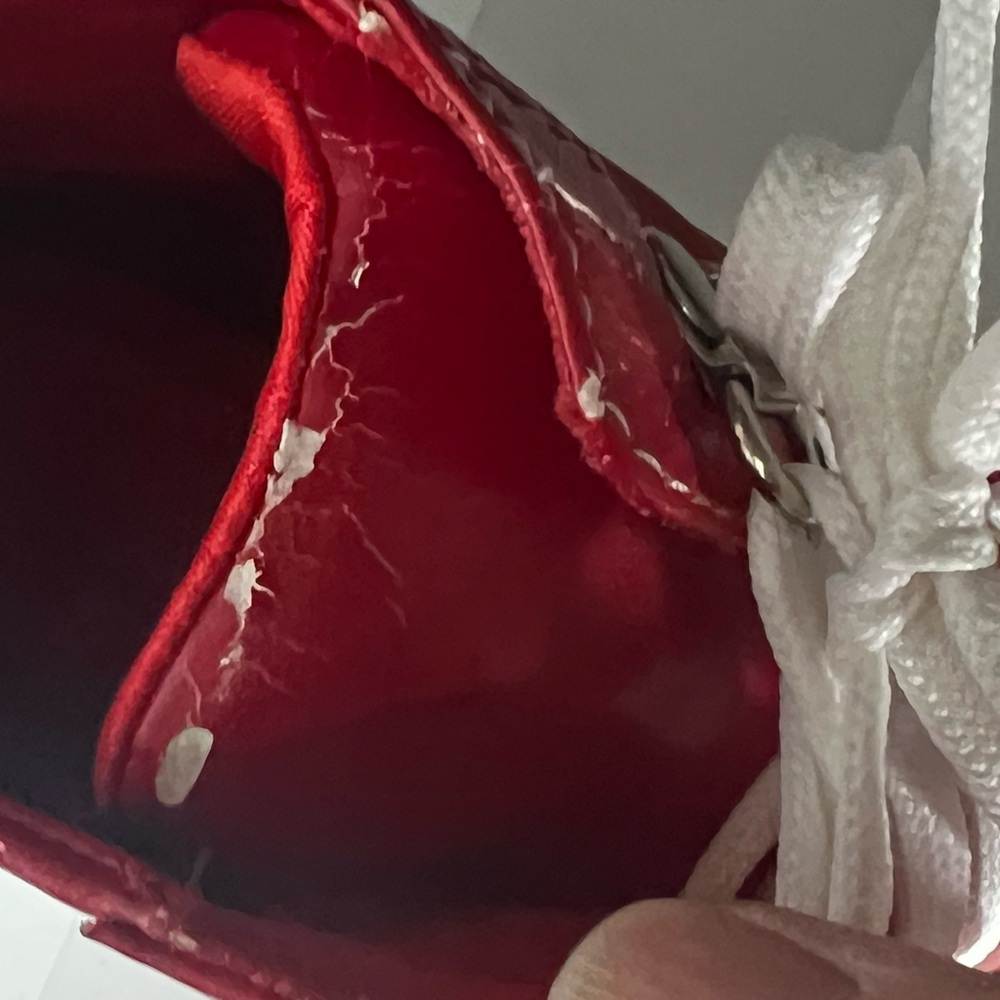 Women Vintage L.E.I.  1990 Sneaker Boots In Red With Defects. Size 7 1/2 - Picture 4 of 16